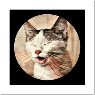 Four-Legged floppy cat Posters and Art